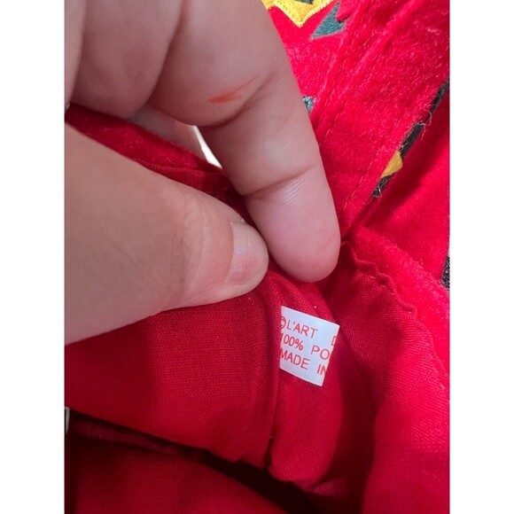 Vintage L'Art Felt Christmas Stocking Decor Ornament 12" Joy Love Hope Seasonal - Picture 9 of 10